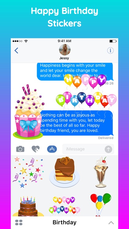 Happy Birthday Sticker App Emo