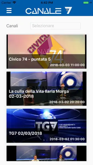 Screenshot 3 Canale7 iphone