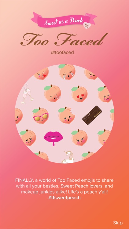 Too Faced emojis, sticker & card