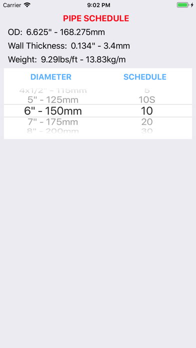 Pipe Schedule IOS screenshot 2