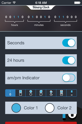 Binary Clock Widget screenshot 4