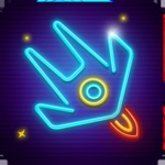 Deep space neon galaxy arcade