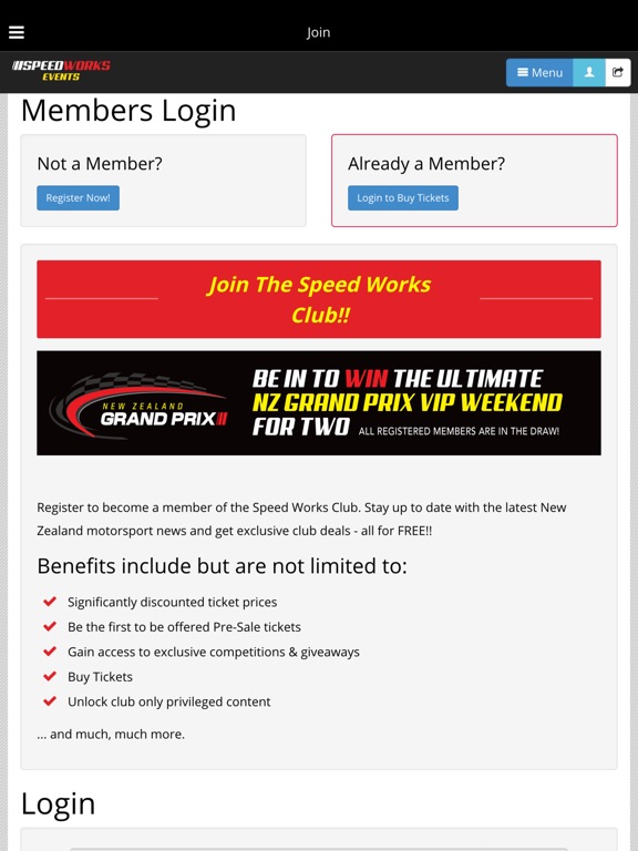 iPad Image of Speedworks Events
