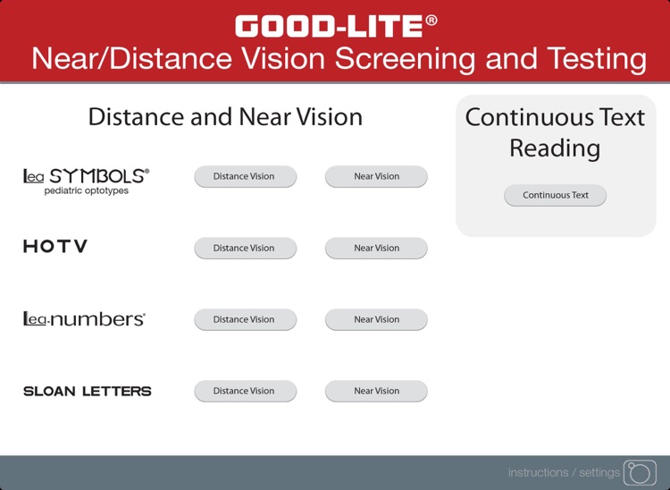 Near/Distance Vision Screening & Testing