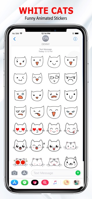 White Cat Stickers-CatMoji(圖3)-速報App