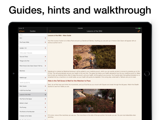 Screenshot #6 pour Pocket Wiki for Horizon: Zero Dawn