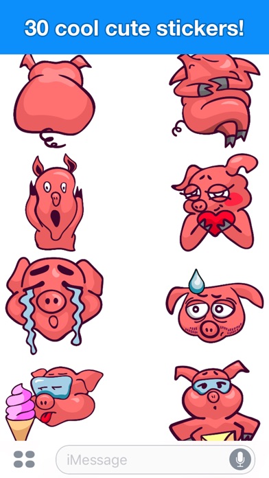 Pig - Cute stickers screenshot 3