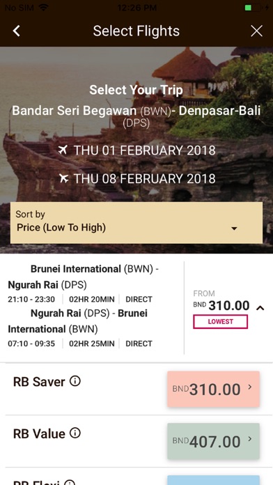 Royal Brunei Airlines screenshot 3