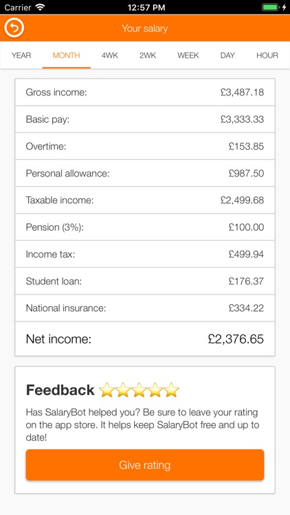 SalaryBot Salary Calculator screenshot-4
