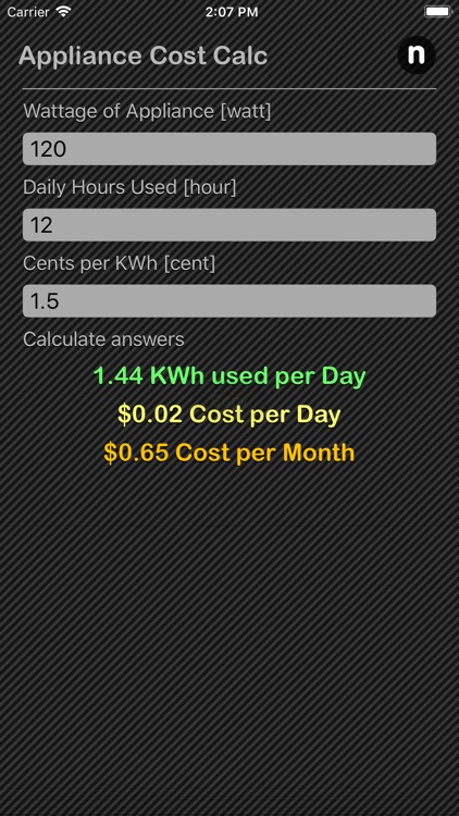 Appliance Cost Calculator screenshot-4