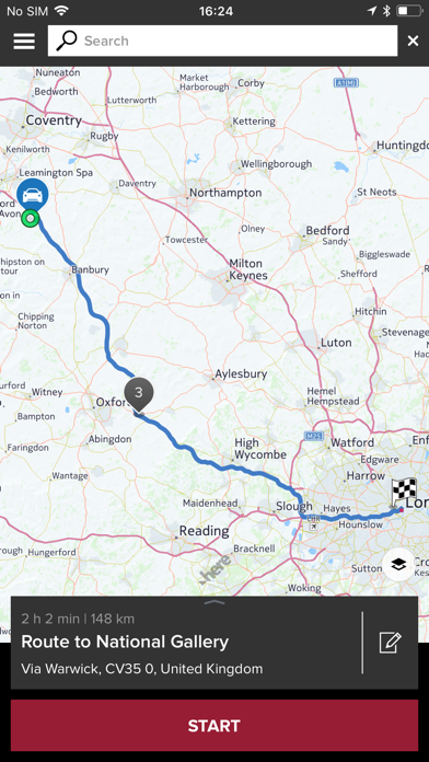 Jaguar InControl Route Planner screenshot 2