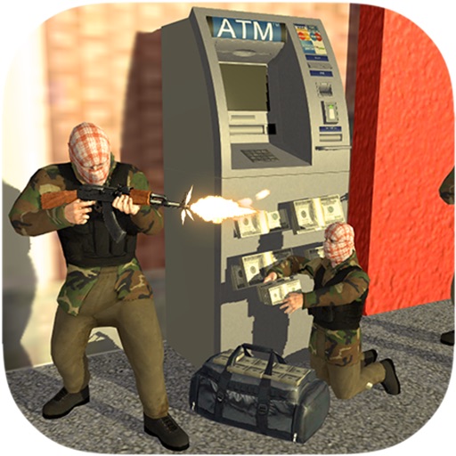 ATM Bank Robbery; Police Squad Icon