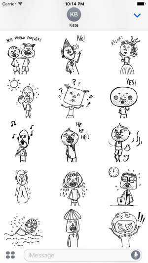 Hand Drawn Weird Human Sticker Pack for iMessage(圖2)-速報App