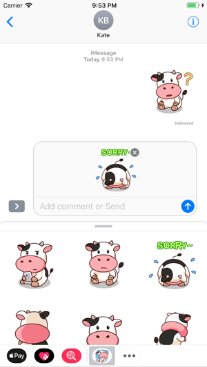 Happy Milk Cow Stickers Pack(圖1)-速報App