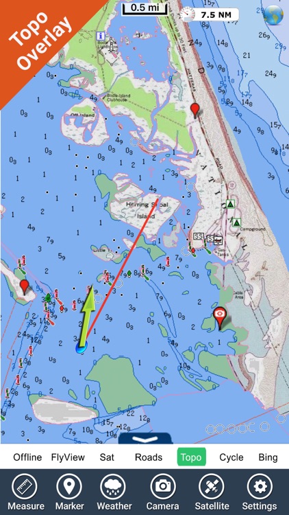 Cape Hatteras seashore charts