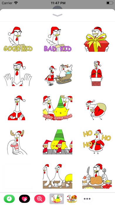 Chicken Bro Merry Xmas Sticker screenshot 2