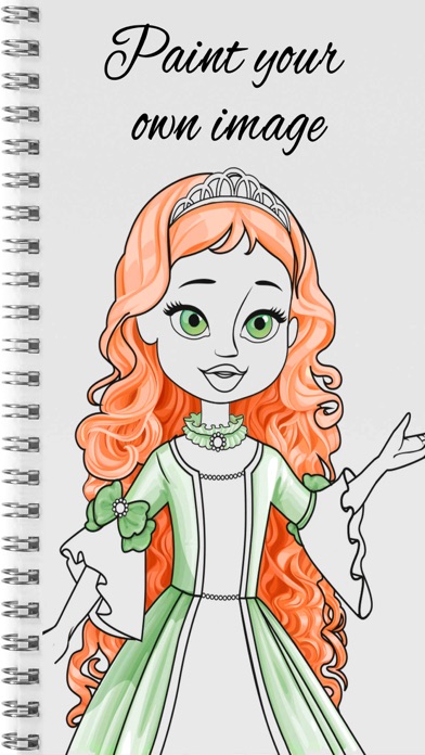 Princess coloring book game screenshot 2