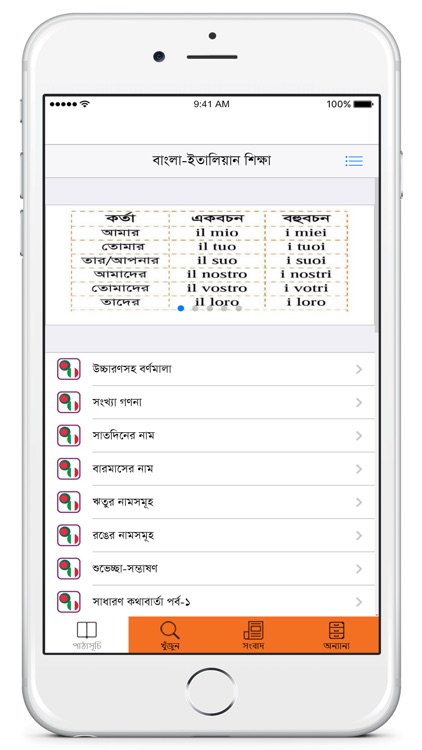 Bangla to Italian Learning App