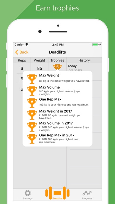 Trophy Hunter: Workout Tracker screenshot 3