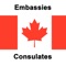 "Canadian Embassies & Consulates" contains the contact information of all Canadian embassies and consulates in the world