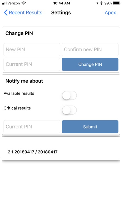 Apex Lab - Mobile Results