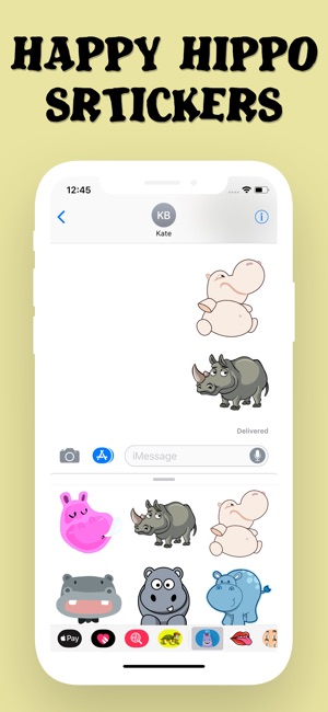 Happy Hippo Stickers(圖4)-速報App