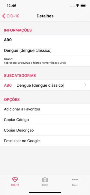 Tabelas da Saúde: CID-10, TUSS(圖2)-速報App