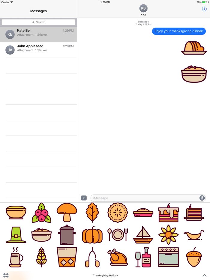 Thanksgiving Holiday Stickers
