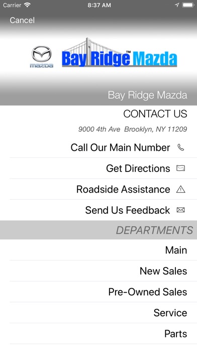 Bay Ridge Mazda MLink screenshot 3