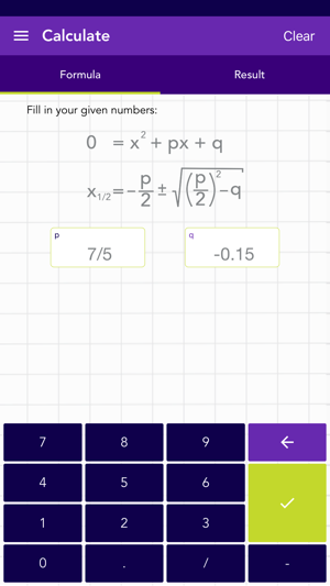 Solving Math - PQ Formula PRO(圖1)-速報App