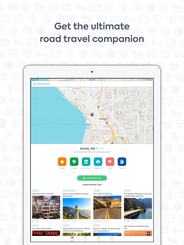 roadtrippers trip planner on