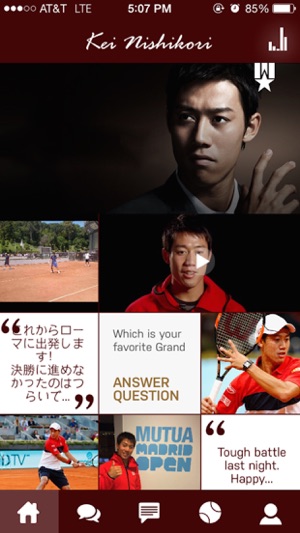 Kei Nishikori Official App