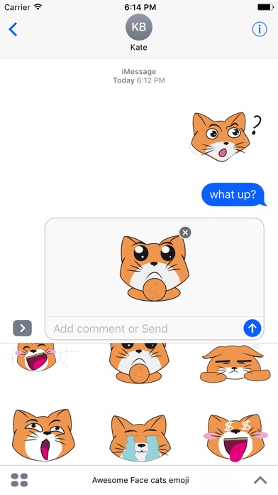 Awesome Face cats emoji screenshot 2