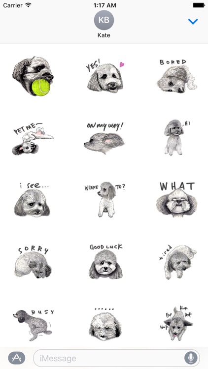 Toy Poodle Dog Emoij Sticker