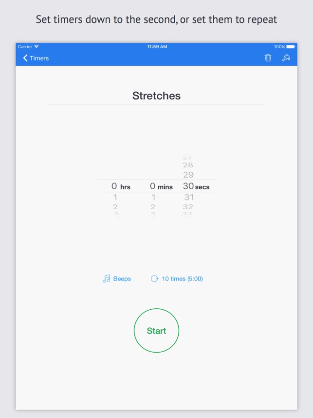 set timer one minute