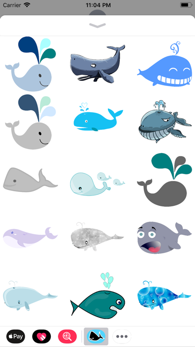 Whale Cartoon Sticker Pack screenshot 2