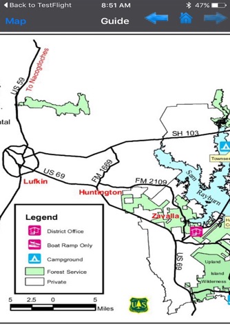 Angelina National Forest - GPS Map Navigator screenshot 2