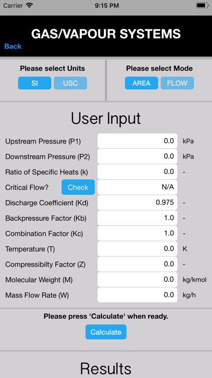 PRV Sizing Calculator