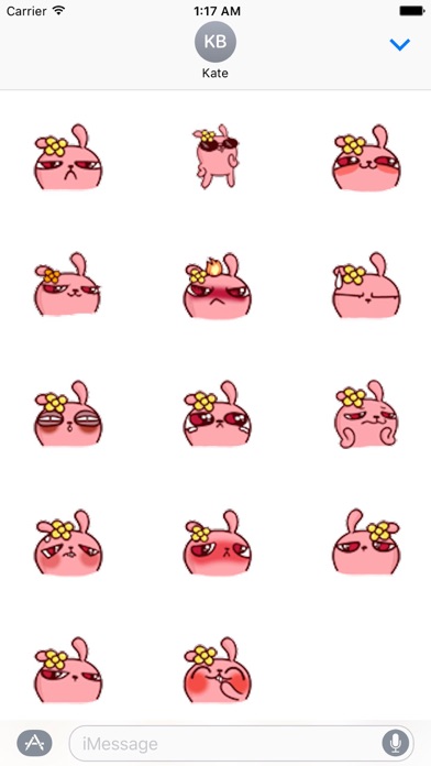 Animated Pink Rabbit Emoji screenshot 2