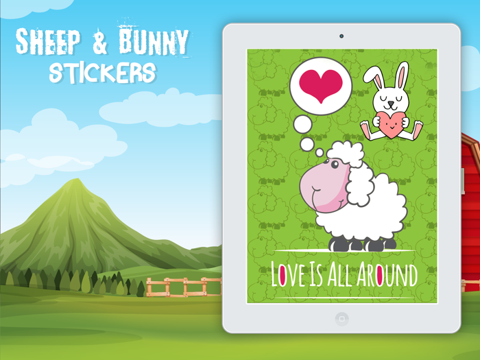 Sheep  Bunny Stickers