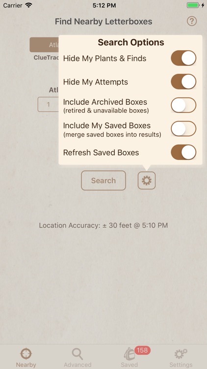 Clue Tracker for Letterboxing