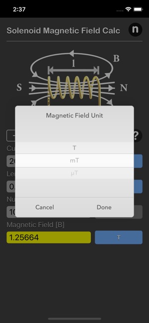 Solenoid Magnetic Field Calc(圖2)-速報App