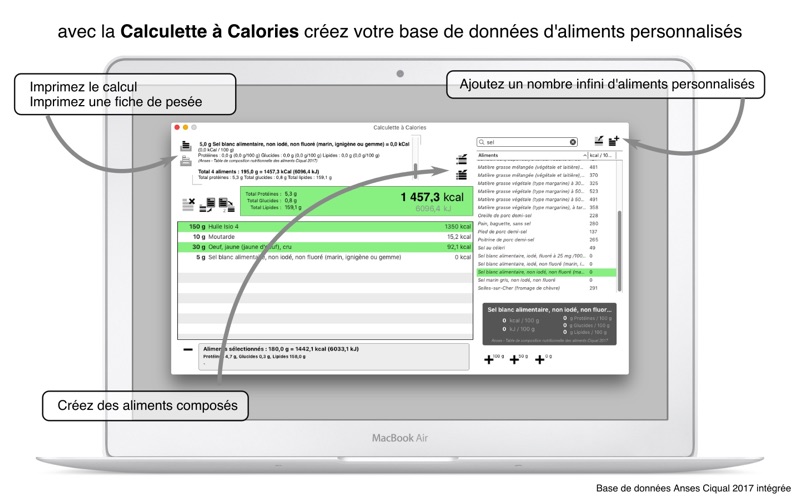 Calculette à Calories screenshot 2
