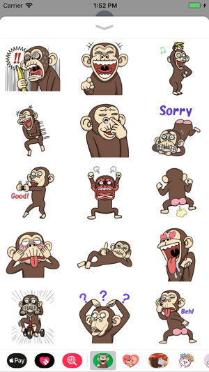 Penny the Naughty Monkey Emoji(圖2)-速報App