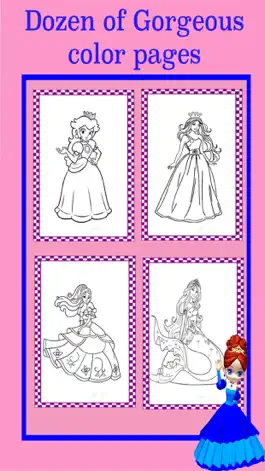 Game screenshot Cute Princess Color Pages apk