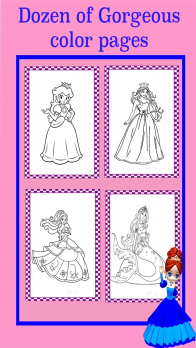 Cute Princess Color Pages screenshot 2