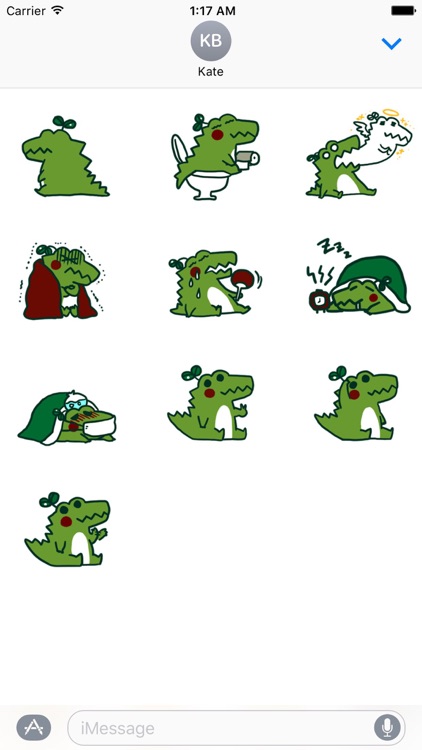 Small Crocodile Emoji Sticker