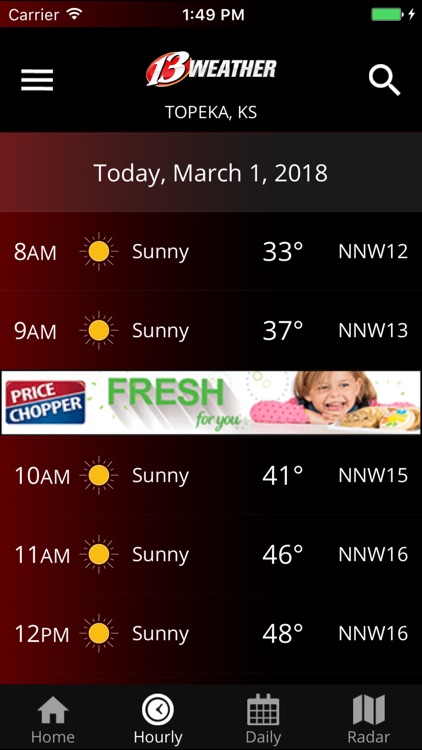 WIBW 13 Weather app