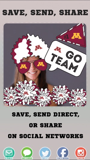 Minnesota Golden Gophers PLUS Selfie Stickers(圖3)-速報App