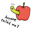 Cute Green Caterpillar Sticker